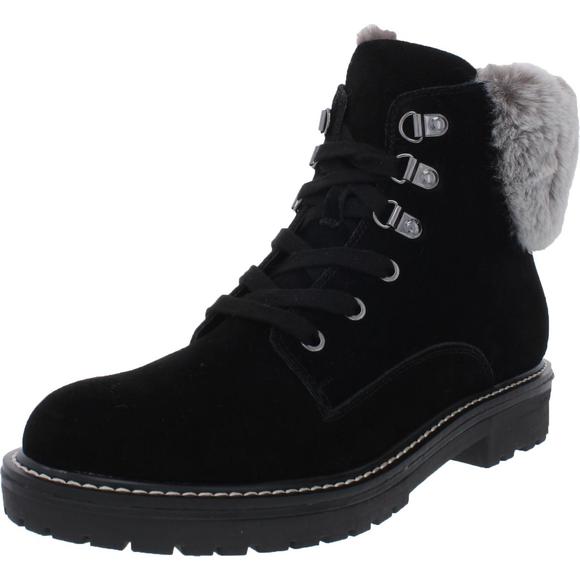 Bandolino Womens Lauria Suede Ankle Lug 